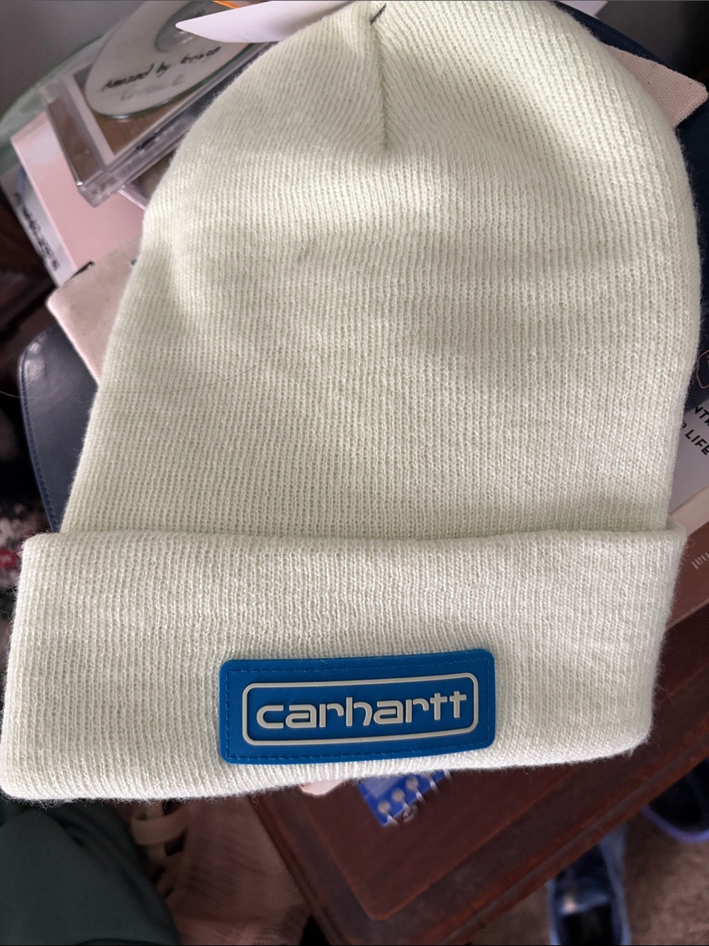 NWT Carhartt Beanie Hat in Soft lime green with Logo